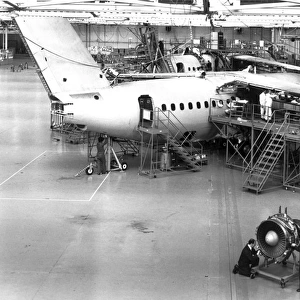 The BAe146 production line at Hatfield