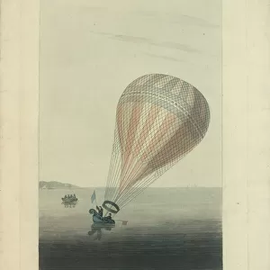 Balloon descending into Bristol Channel
