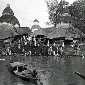 Bathing at Kalighat, Calcutta (Kolkata), India