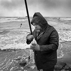 Beach fisherman, Col Huw Bay, Llantwit Major, Glamorgan