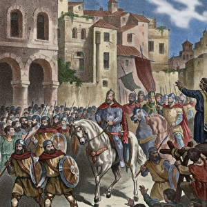 Berenguer Ramon II taking the city of Tarragona, Catalonia