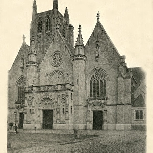 Bergues, France - facade of the Saint Martin Church