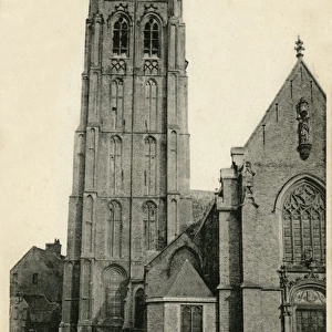 Bergues, France - tower of the Saint Martin Church