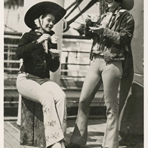 Betty Myers and Maxine McClesky, cowgirls