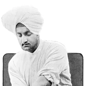 Bhupinder Singh, Maharajah of Patiala playing cricket