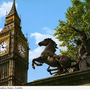 Big Ben and Boadicea Statue, London