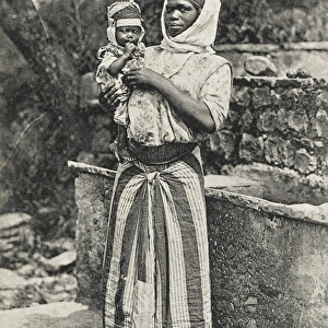Black African Mother & Child