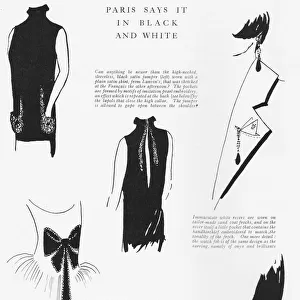 Black and white fashion details from Lanvin, Paris, 1925
