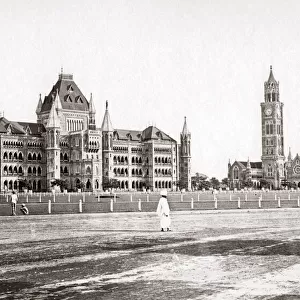 Bombay (Mumbai) circa 1870 - View from Churchgate (now Veer Nariman Street)