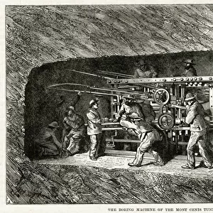 Boring machine used in the Mont Cenis tunnel 1869