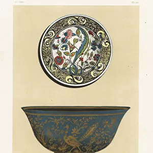 Bowl in gold and turquoise from Persia