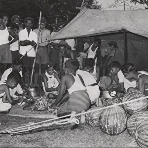 Boy scouts at Jamboree, Ceylon (Sri Lanka)