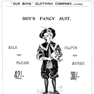 Our Boys Clothing Company, advertisement for clothes