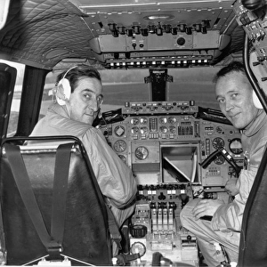 Brian Trubshaw (left) BAC Concorde chief test pilot