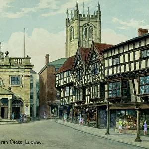 Broad Street and Butter Cross, Ludlow, Shropshire