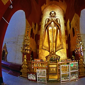 Buddha statue in Ananda Pagoda Temple in Old Bagan, Myanmar