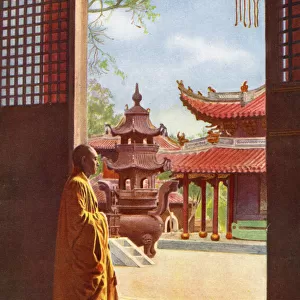 Buddhist scene on the island of Putou, China, East Asia