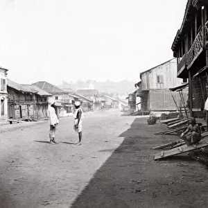 Burma - street in Moulmein Mawlamyine Myanmar