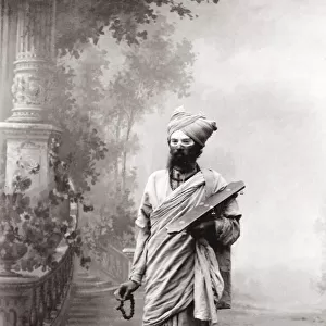 c. 1880s India - man with veiled face