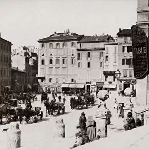 c. 1880s Italy rome - Piazza di Spagna - Spanish Steps