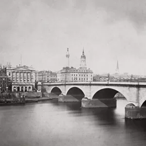 c. 1880s - UK London - view across the River Thames