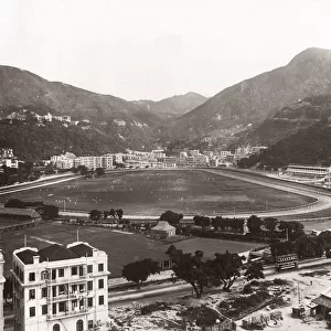 c. 1890 China Hong Kong - the racecourse at Happy Valley