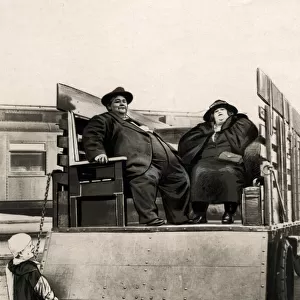 c. 1920s - Tom and Alice obese sideshow performers