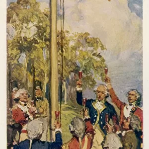 Captain Arthur Phillip raising the English flag at Sydney