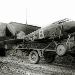 Captured German plane, Western Front, WW1
