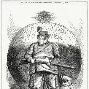 Cartoon, John Bull Guards his Pudding