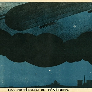 Cartoon, Taking advantage of the dark, WW1