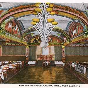 Casino dining salon, Hotel Agua Caliente, Tijuana, Mexico