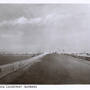 Causeway on Muharraq Island, Bahrain, Persian Gulf