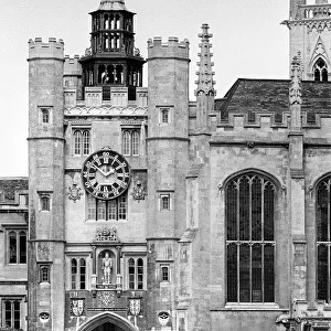 The clock, Trinity College, Cambridge University, England
