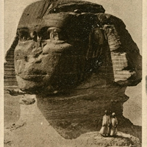 Close-up view of Sphinx, Giza, Egypt
