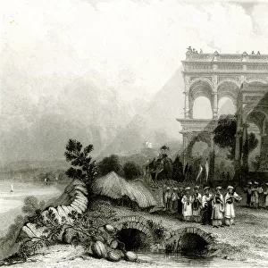 Colonnade of Sahadat Ali Palace, Ghazipur, India