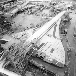 Concorde production in the main assembly hall at Filton