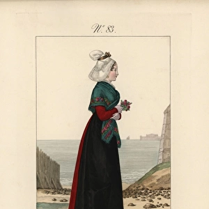 Costume of Cherbourg This young woman appears