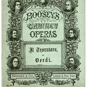 Front cover, Booseys Cabinet Operas, Il Trovatore, Verdi