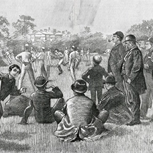 Cricket being played in Regents Park, London