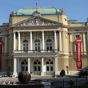 Croatian National Theatre building at Rijeka, Croatia