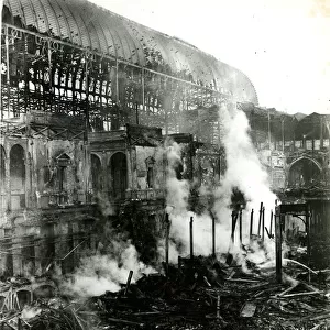 Crystal Palace after the fire, 30 November 1936