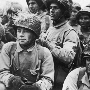 D-Day - US troops waiting for the moment of attack