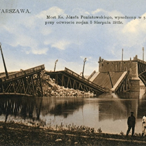 Damage to Jozef Poniatowski Bridge, Warsaw, Poland