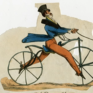 The Dandy Charger - man on a boneshaker bicycle