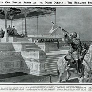 Delhi Durbar 1911 The Brilliant Proclamation Scene, Matania