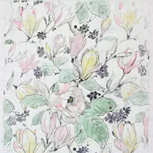 Design for Cretonne with flowers