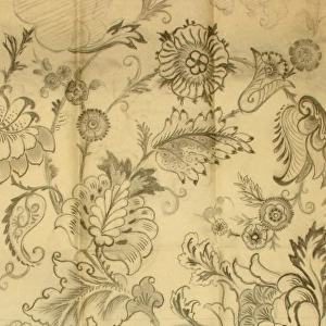 Design for textile with flowers