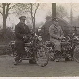 Despatch riders with Douglas motorcycles, WW1