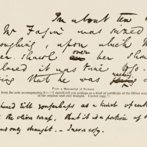 Dickens Manuscript / 1891